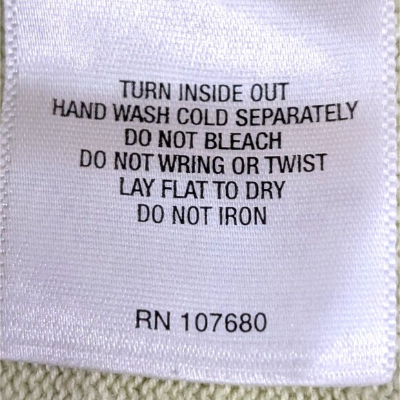 Drapers & Damons Women Size LARGE Sweater Short Sleeves Lt Green & Black Floral - Picture 7 of 16